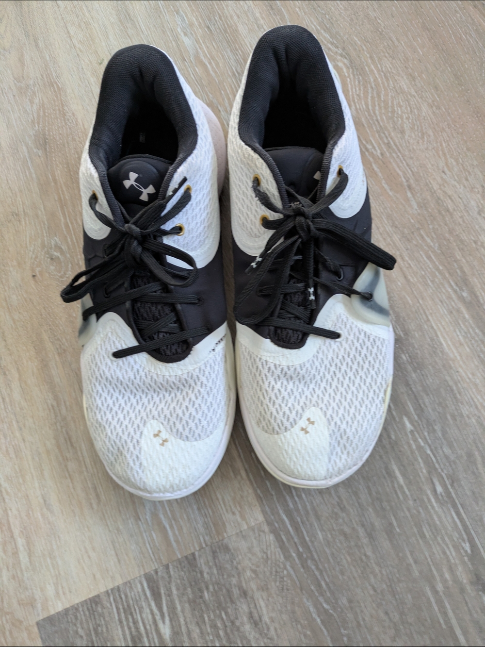 Under Armour Anatomix White and Black Athletic Shoes